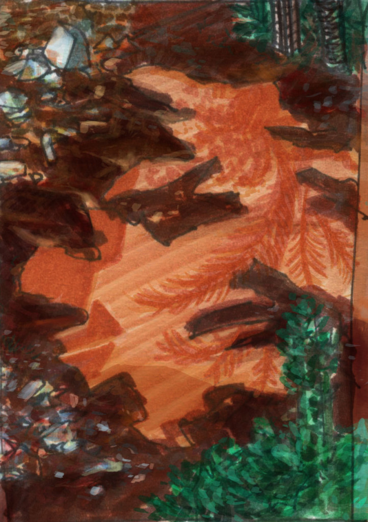 Sketchbook 12 033 Dirt in Mud Reflections copyright Michael J Trujillo
