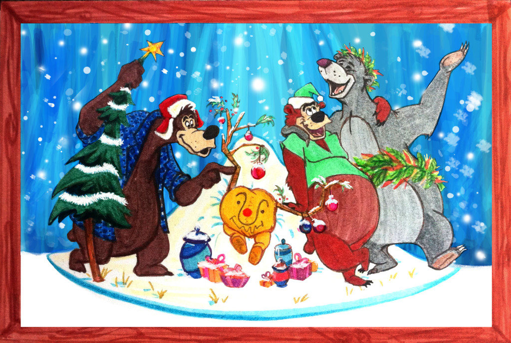 World of Color Winter Dreams Bears Christmas Card